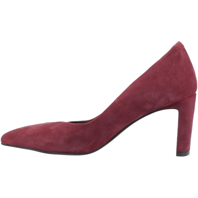 Hush Puppies Olivia Chaussures De Ville Rondes Bordeaux Pour Femmes En Daim