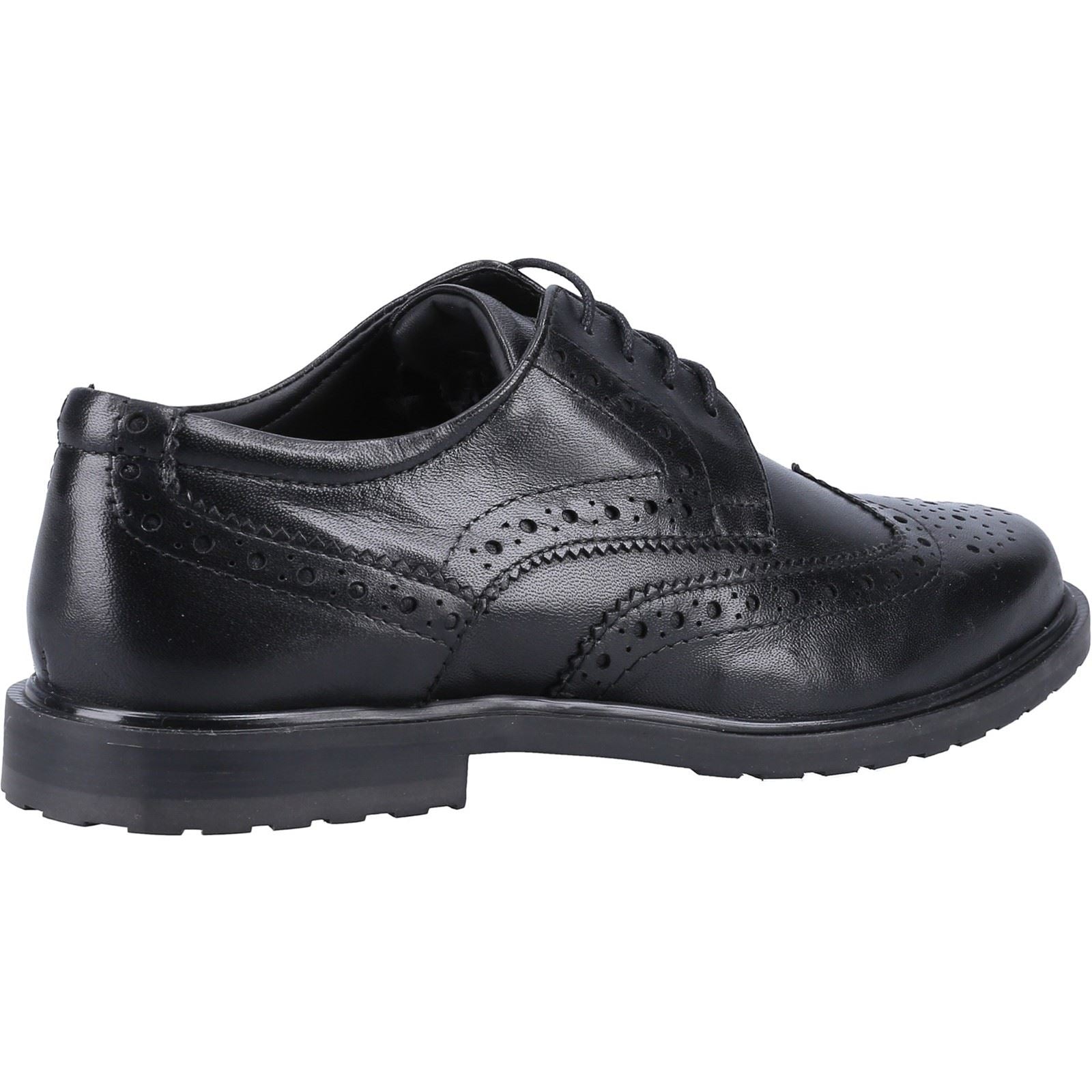 Hush Puppies Verity Chaussures Richelieu Noires En Cuir Pour Femmes