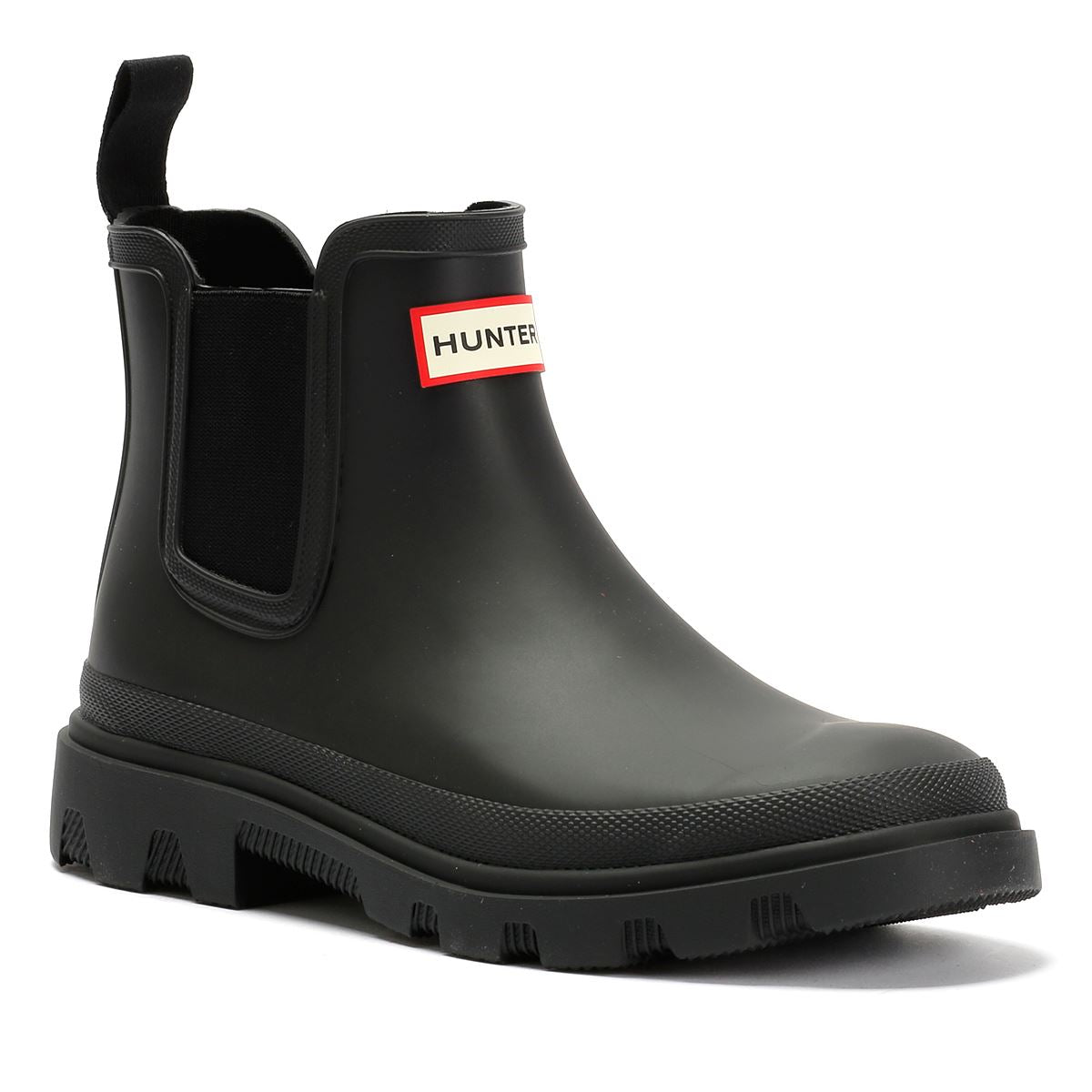 Hunter Downpour Chelsea Bottes En Caoutchouc Noires Pour Femmes