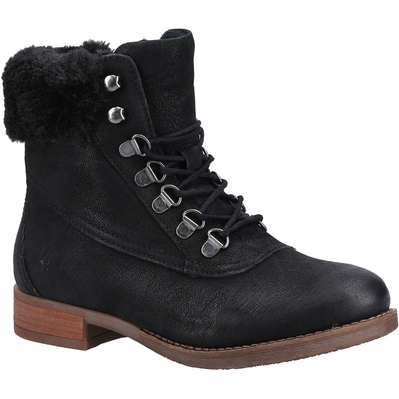 Hush Puppies Effie Bottes Noires En Fausse Fourrure Pour Femme
