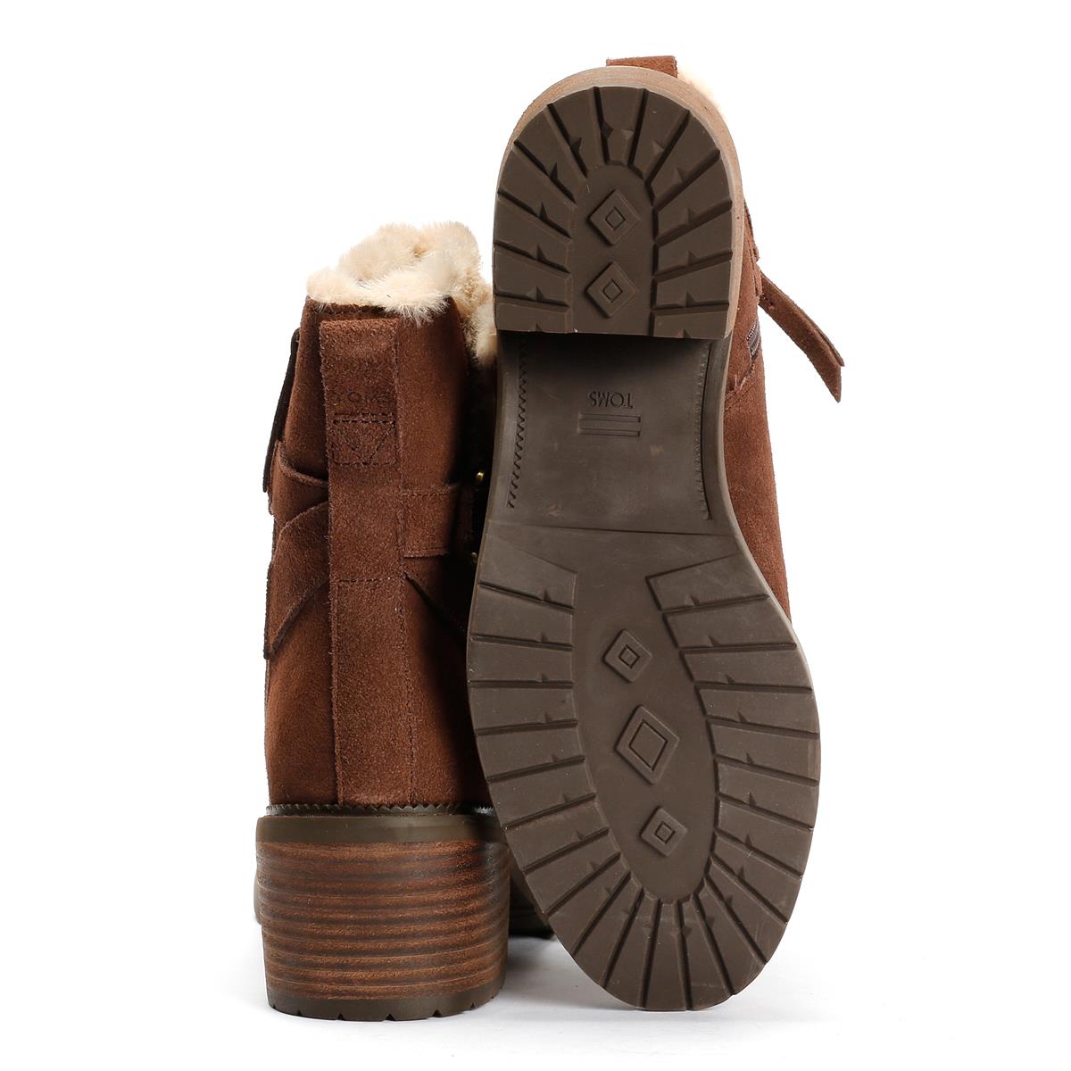 TOMS Hailey Buckle Bottes Brunes Pour Femmes En Suede