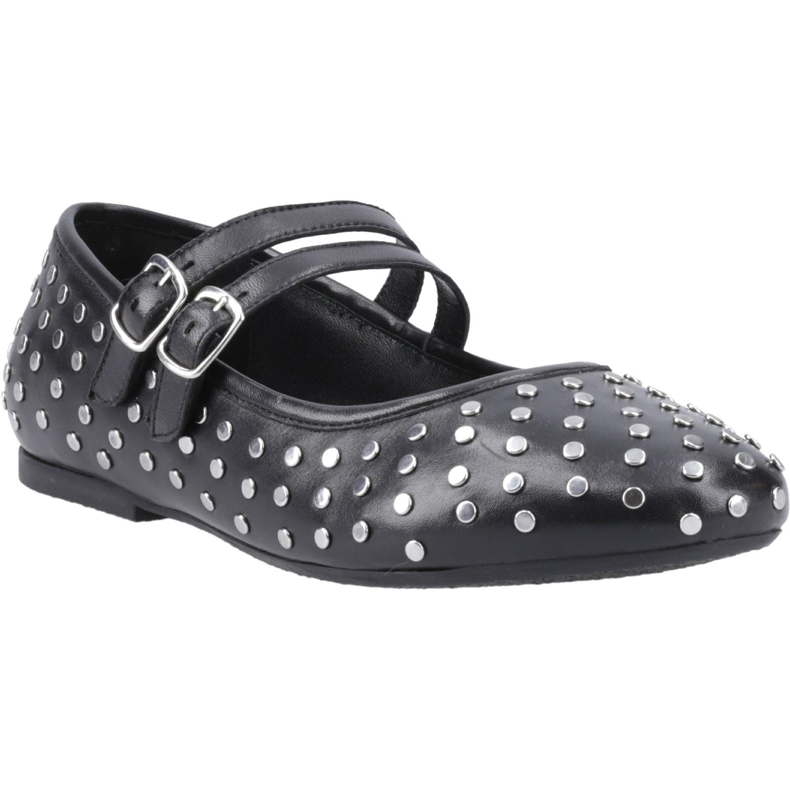 Hush Puppies Nixie Chaussures Noires Pour Femmes En Cuir