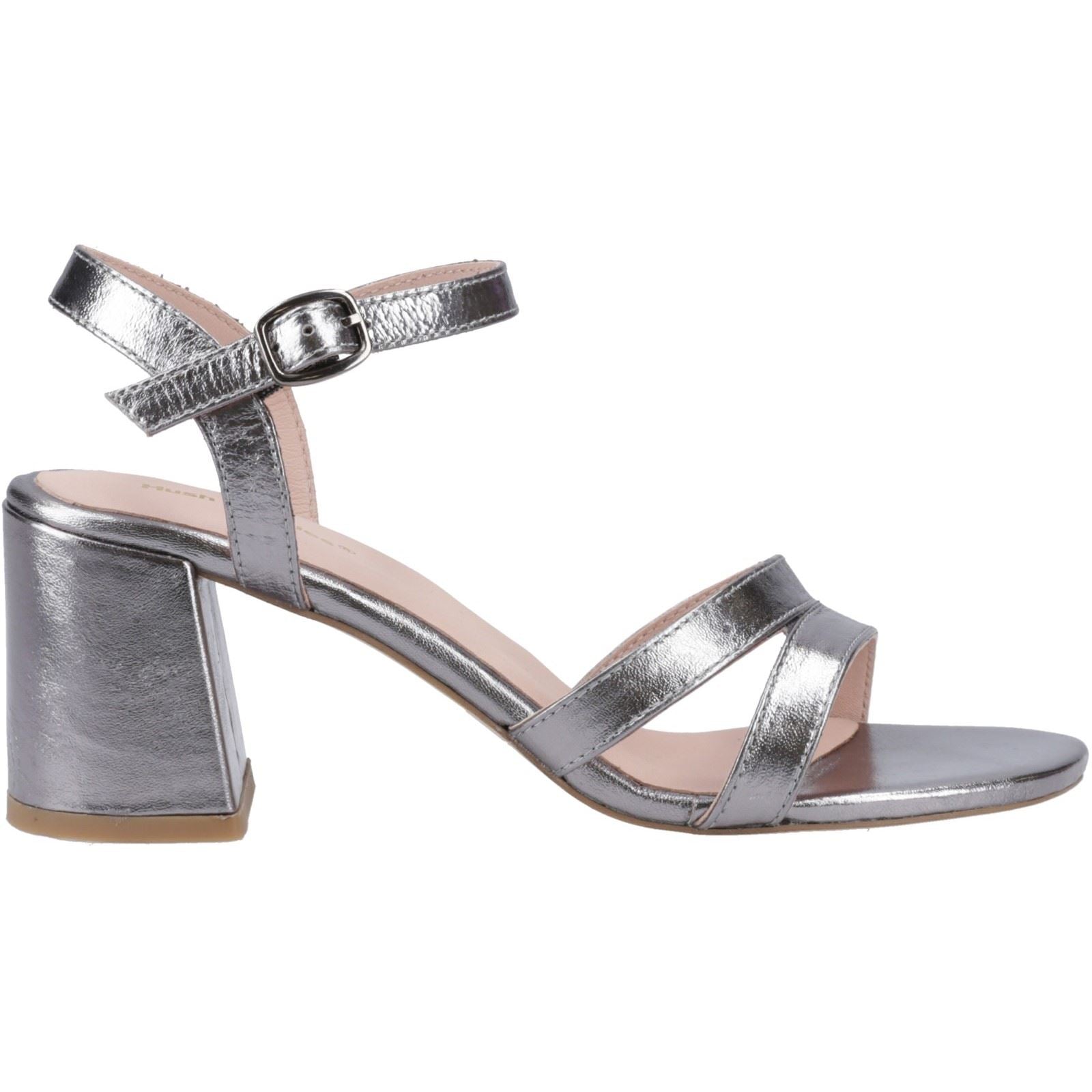 Hush Puppies Nalani Sandales Pour Femmes En Cuir Couleur Étain