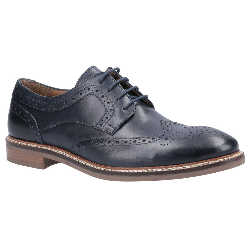 Hush Puppies Bryson Chaussures Richelieu En Cuir Pour Hommes, Bleu Marine