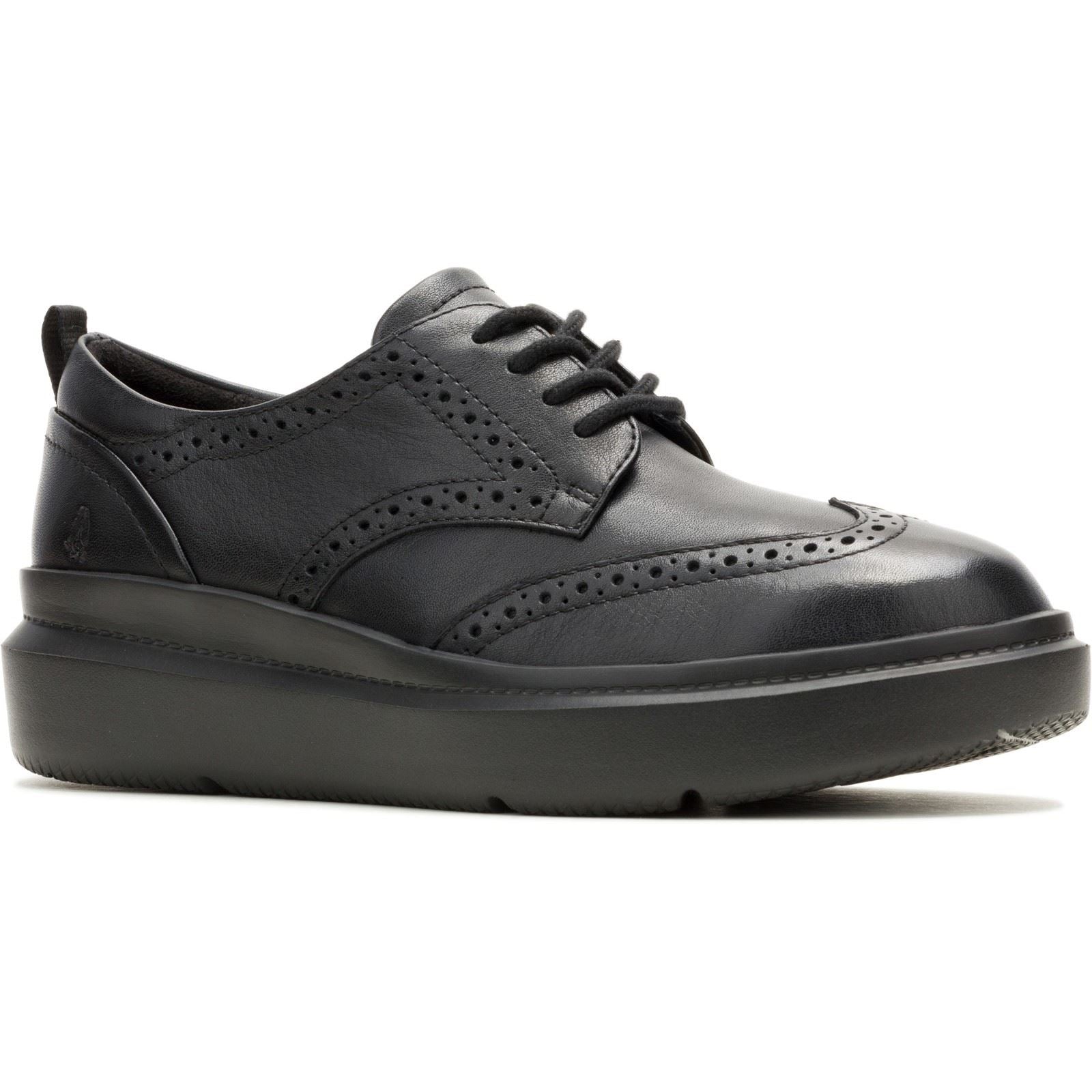 Hush Puppies Joy Chaussures Richelieu Pour Femmes En Cuir Noir/Noir