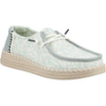 HEYDUDE Wendy Espadrille Retro Palm Espadrilles En Coton Mélangé Pour Femme En Vert Céladon/Blanc