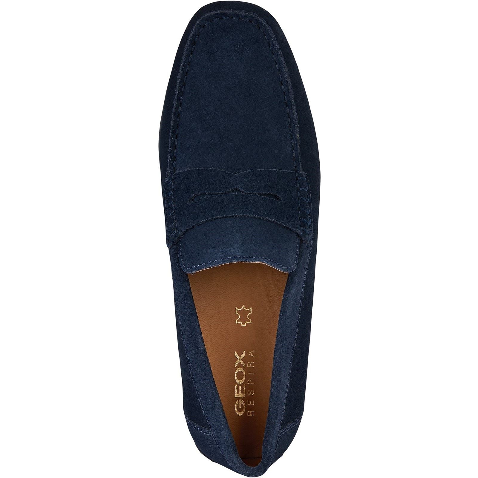 Geox U KOSMOPOLIS + GRIP Chaussures Bateau En Cuir Pour Homme Couleur Marine