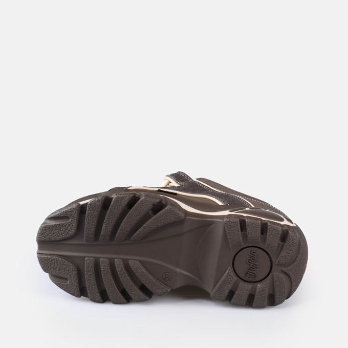 Buffalo 1339-14 Baskets Pour Femmes En Cuir Marron