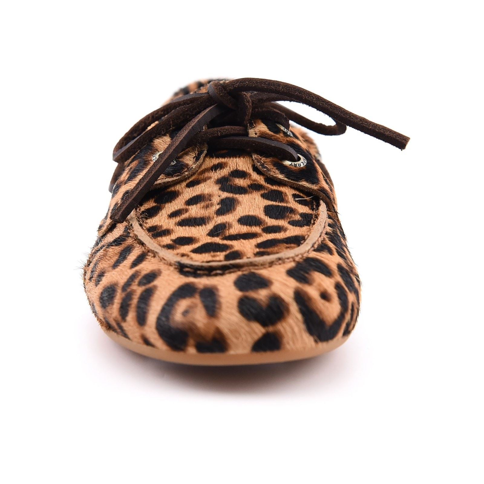 Sperry Slimboat Chaussures Bateau En Cuir Pour Femme Léopard