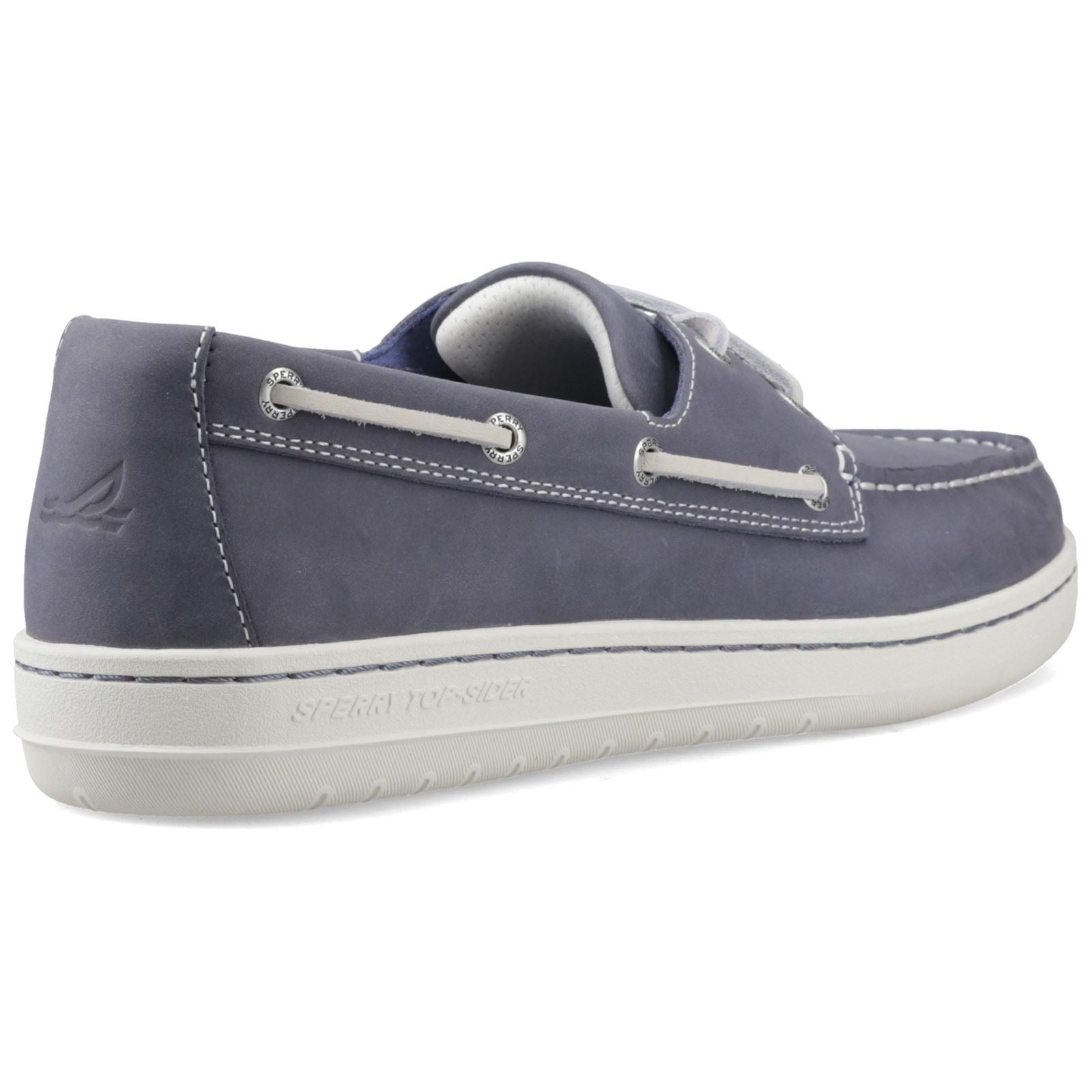 Sperry Strake 2-Eye Boat Chaussures De Bateau Pour Hommes En Cuir Navy