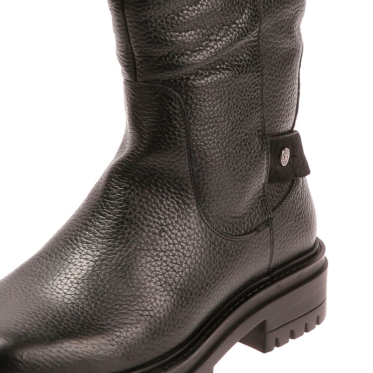 Osprey London The Gabarron Bottes Noires En Cuir Pour Femmes