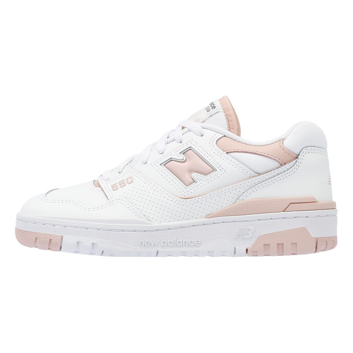 New Balance 550 Baskets En Cuir Blanc/Rose Pour Femmes
