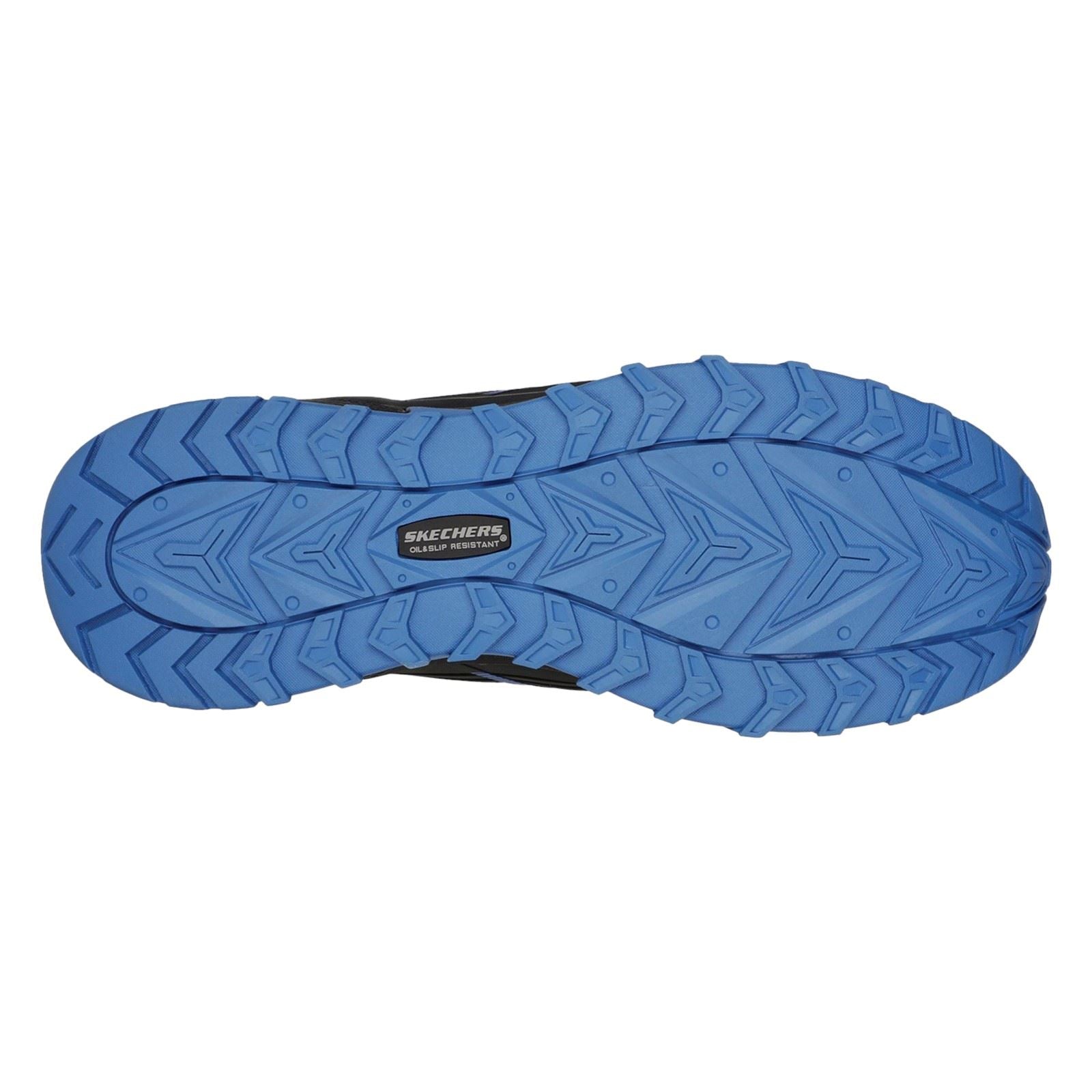 Skechers Workwear Puxal Baskets De Sécurité Noires/Bleues Pour Hommes En Textile