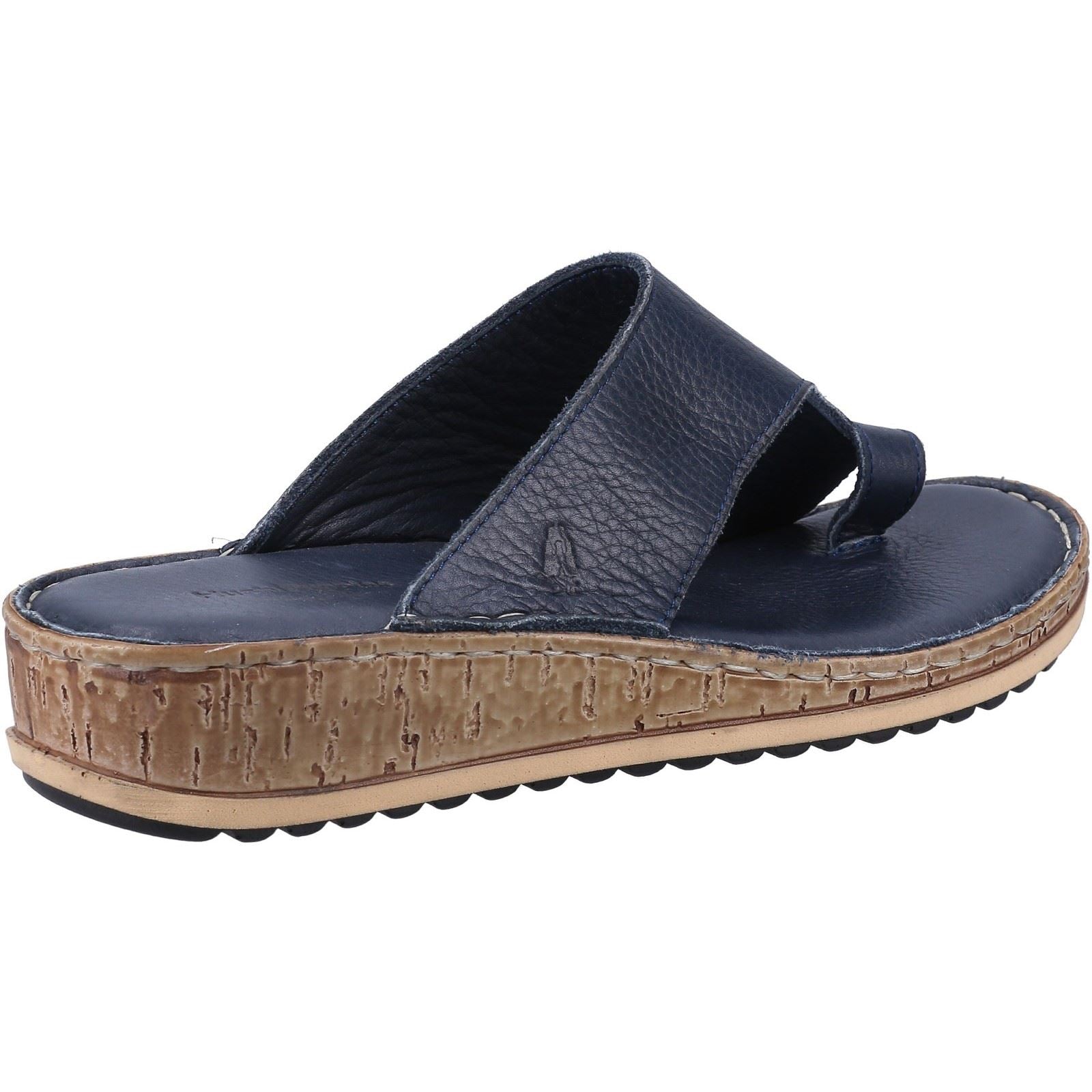 Hush Puppies Elissa Toepost Sandales Bleu Marine Pour Femmes En Suède