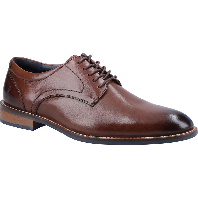 Hush Puppies Damien Lace Up Chaussures En Cuir Pour Homme À Lacets De Couleur Chocolat