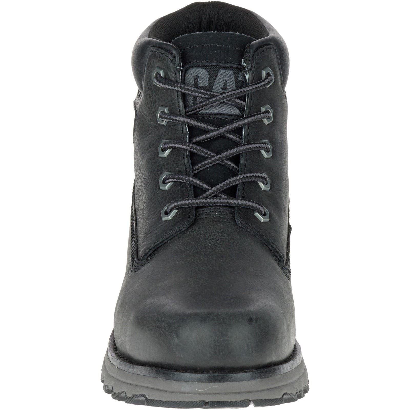 Caterpillar Founder Bottines Noires Pour Hommes En Cuir Nubuck