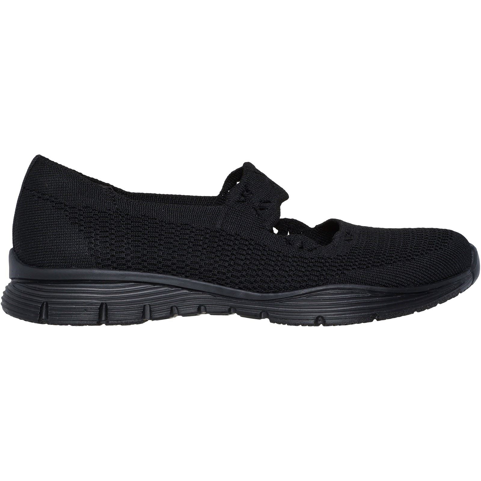 Skechers Seager Cute N' Coy Baskets Noires Pour Femmes En Toile