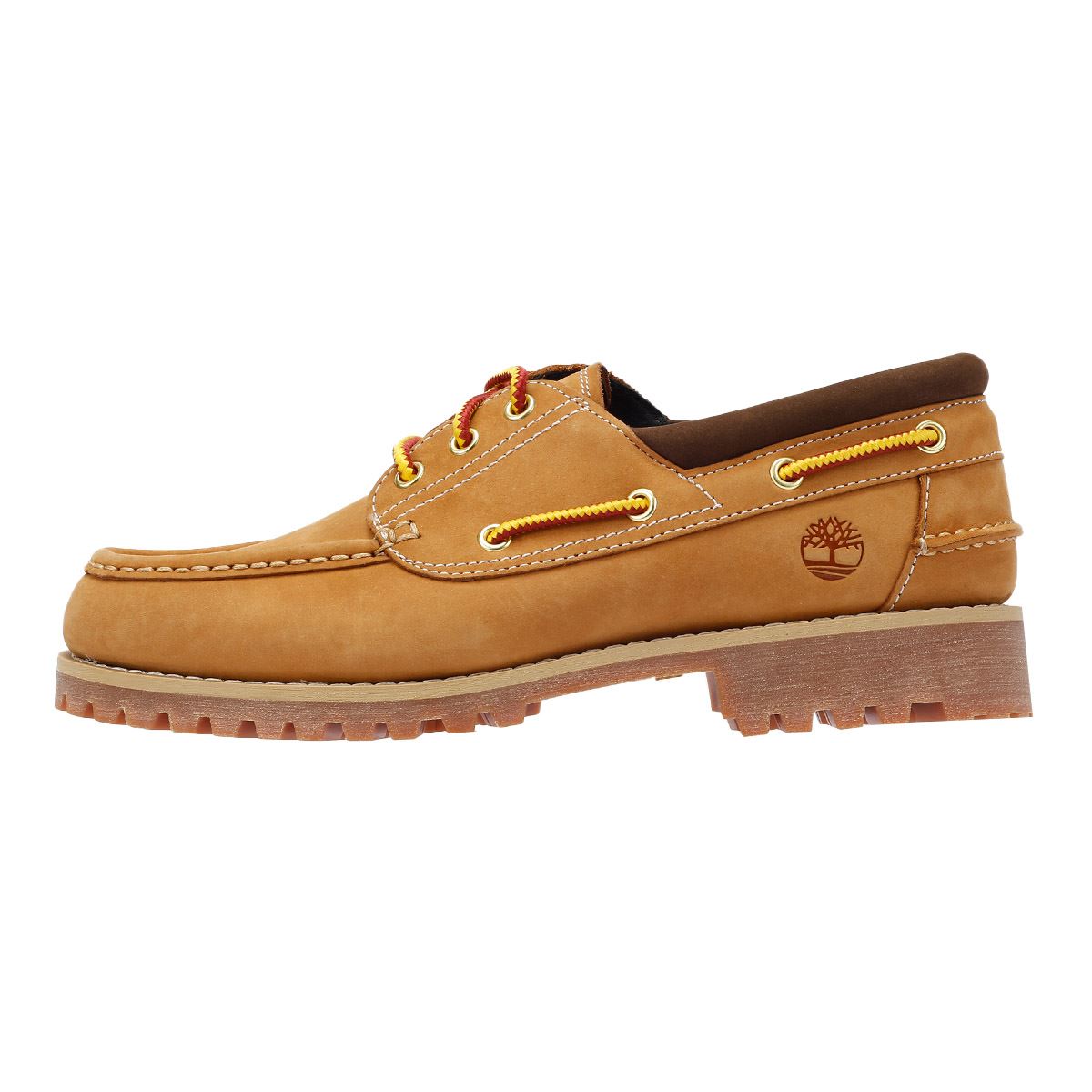 Timberland Authentic Chaussures En Cuir Marron À Lacets Pour Homme