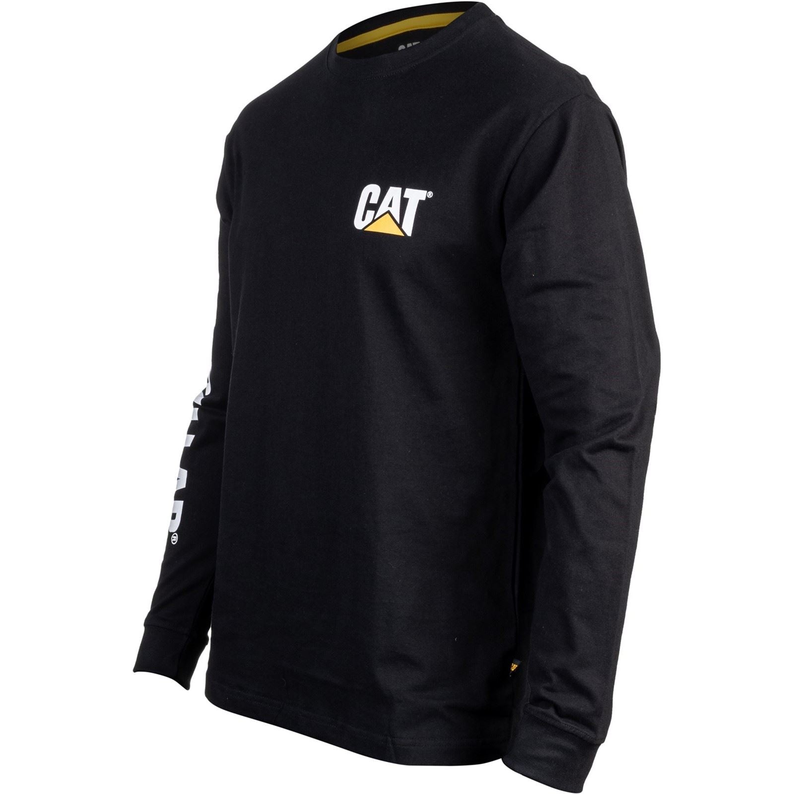 Caterpillar Trademark Banner Long Sleeve T-Shirt Noir En Coton Pour Homme