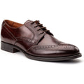 Base London Bell Chaussures Brogues Marron Brûlé En Cuir Pour Homme