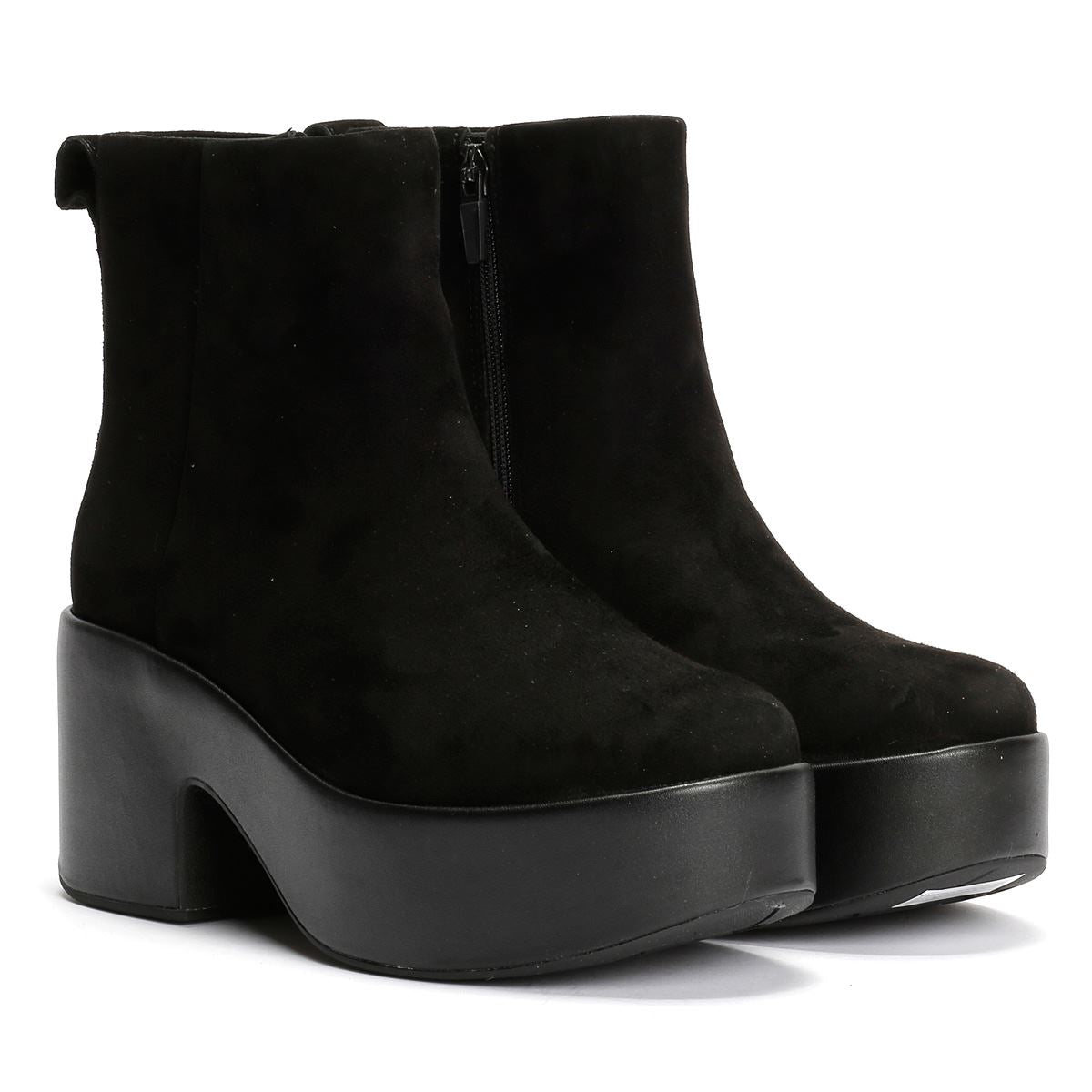 FitFlop Platfforms Heeled Bottes Noires Pour Femmes En Suède