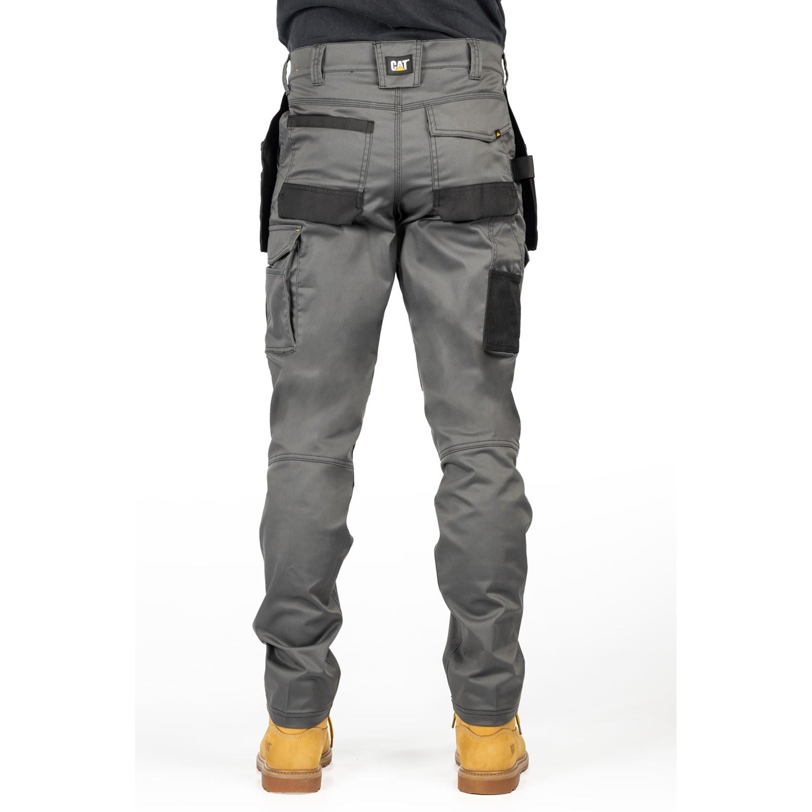 Caterpillar Essential Knee Pocket Stretch Holster Pantalons D'extérieur Pour Hommes En Polyester Gris