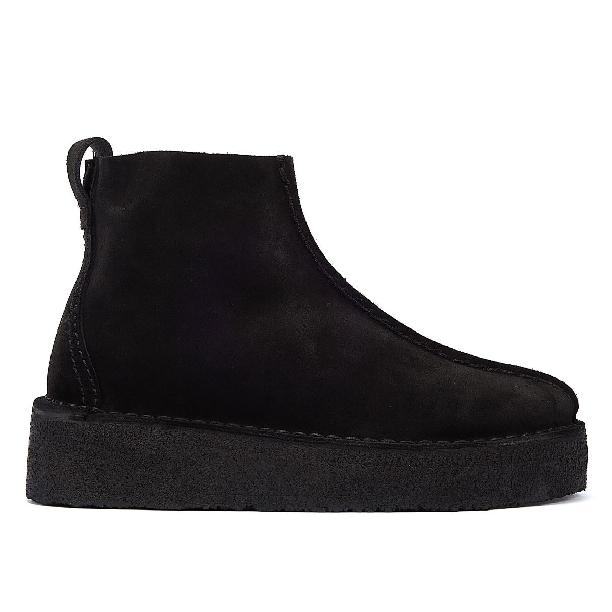Clarks Bottes Noires En Suède Pour Femmes Originals Trek Wedge
