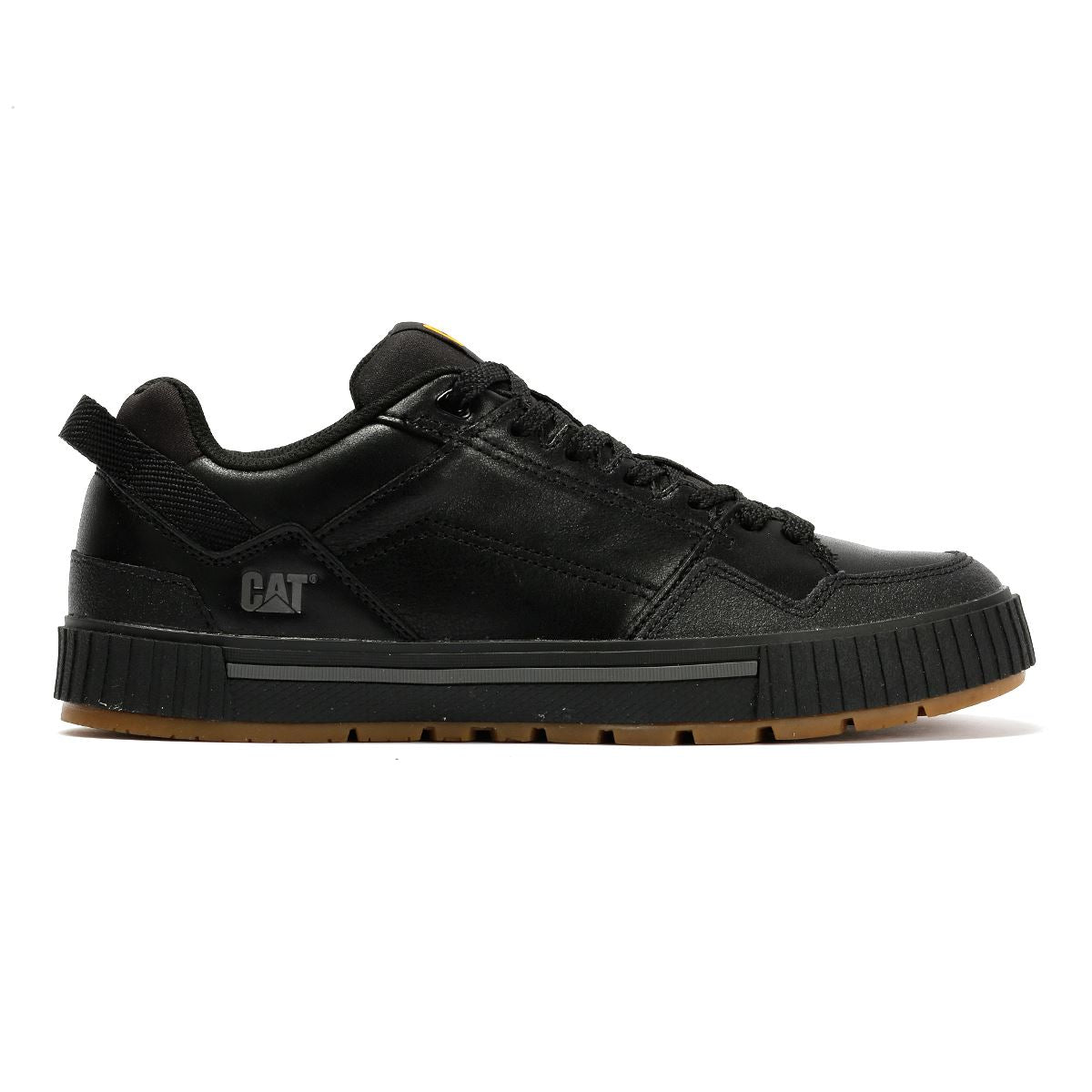 Caterpillar Axiom Chaussures Noires En Cuir Pour Homme À Lacets