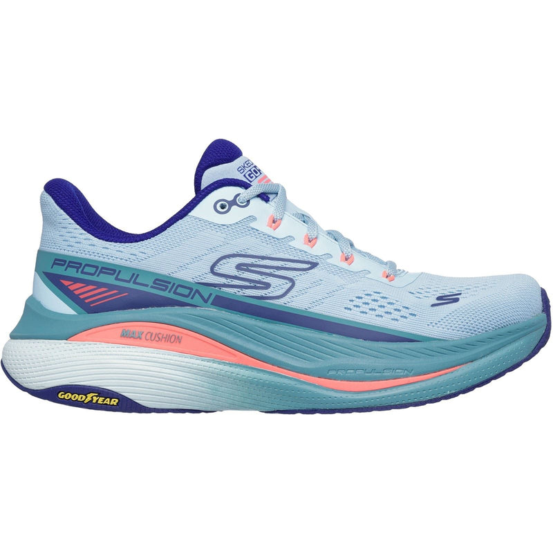 Skechers Performance Max Cushioning Propulsion Chaussures De Sport Femme Bleu Clair/marine En Textile