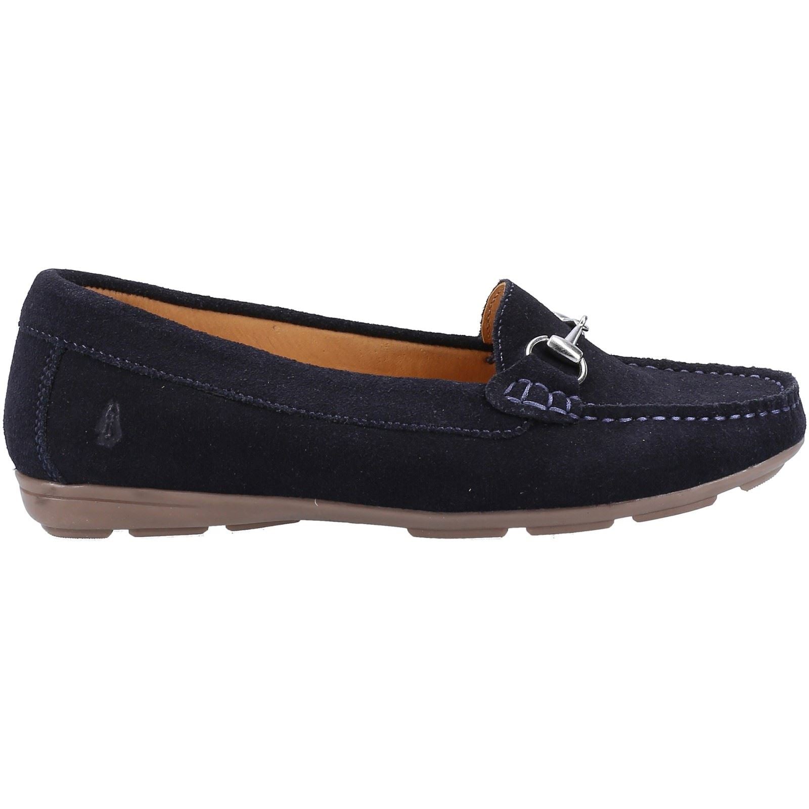 Hush Puppies Molly Snaffle Mocassins Bleu Marine En Daim Pour Femmes