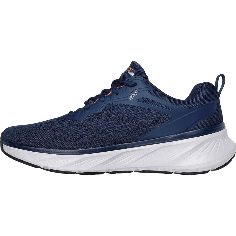 Skechers Edgeride Exxo Baskets Homme En Textile Bleu Marine/Orange