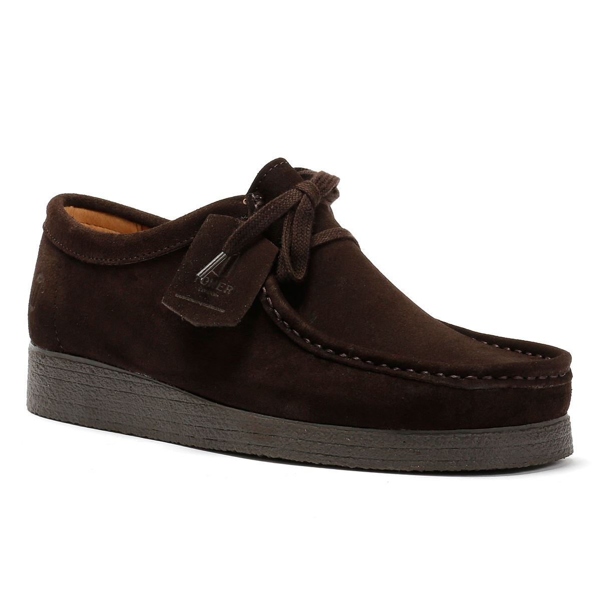Tower Footwear Apache Chaussures Homme En Daim Marron À Lacets