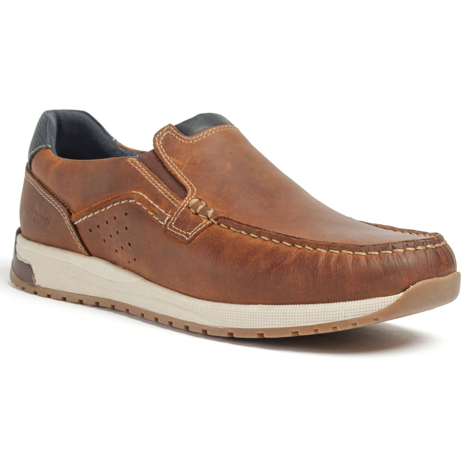 Pod Sean Chaussures Bateau En Cuir Pour Hommes Couleur Tan