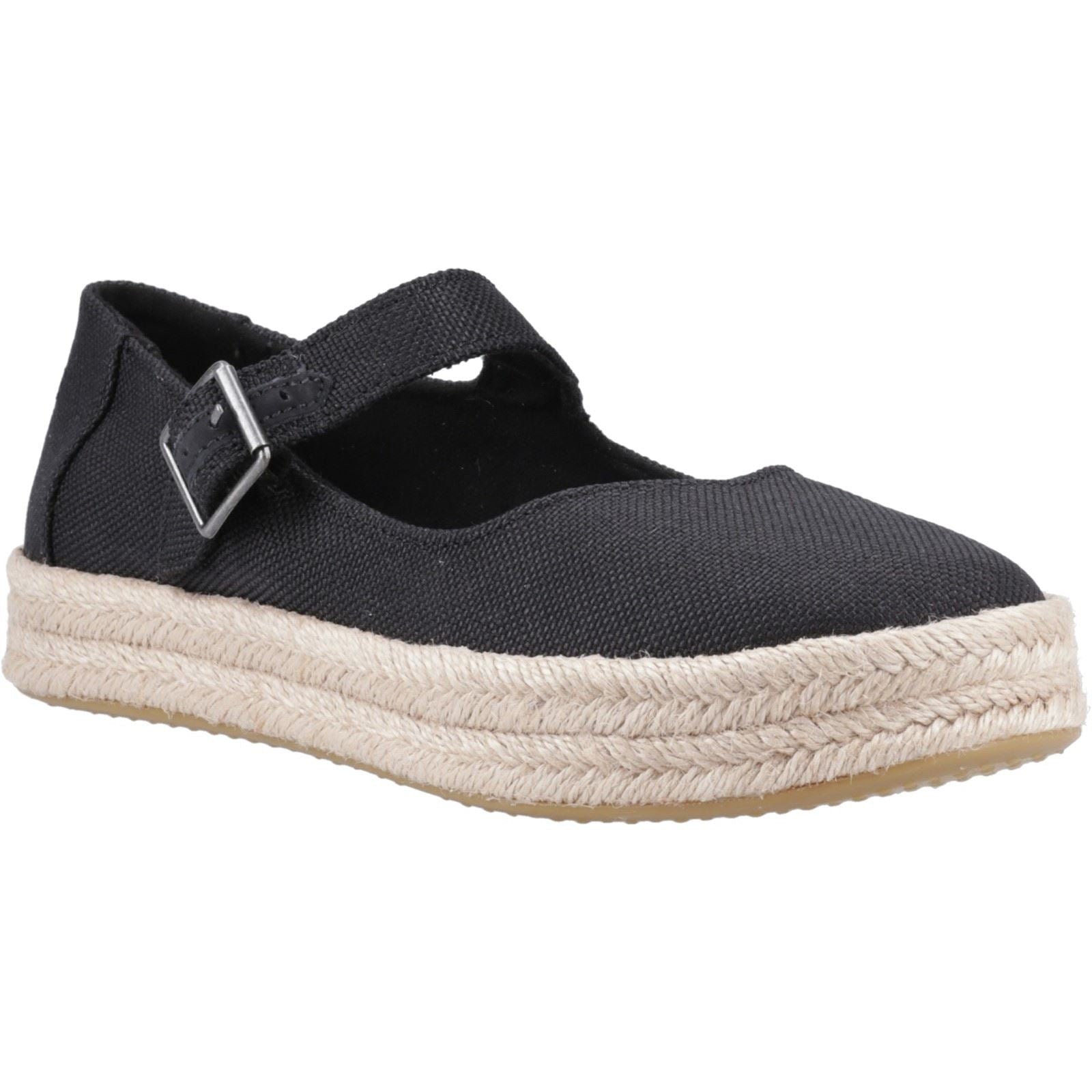 TOMS Carolina Mary Jane Espadrilles Noires Pour Femmes En Synthétique