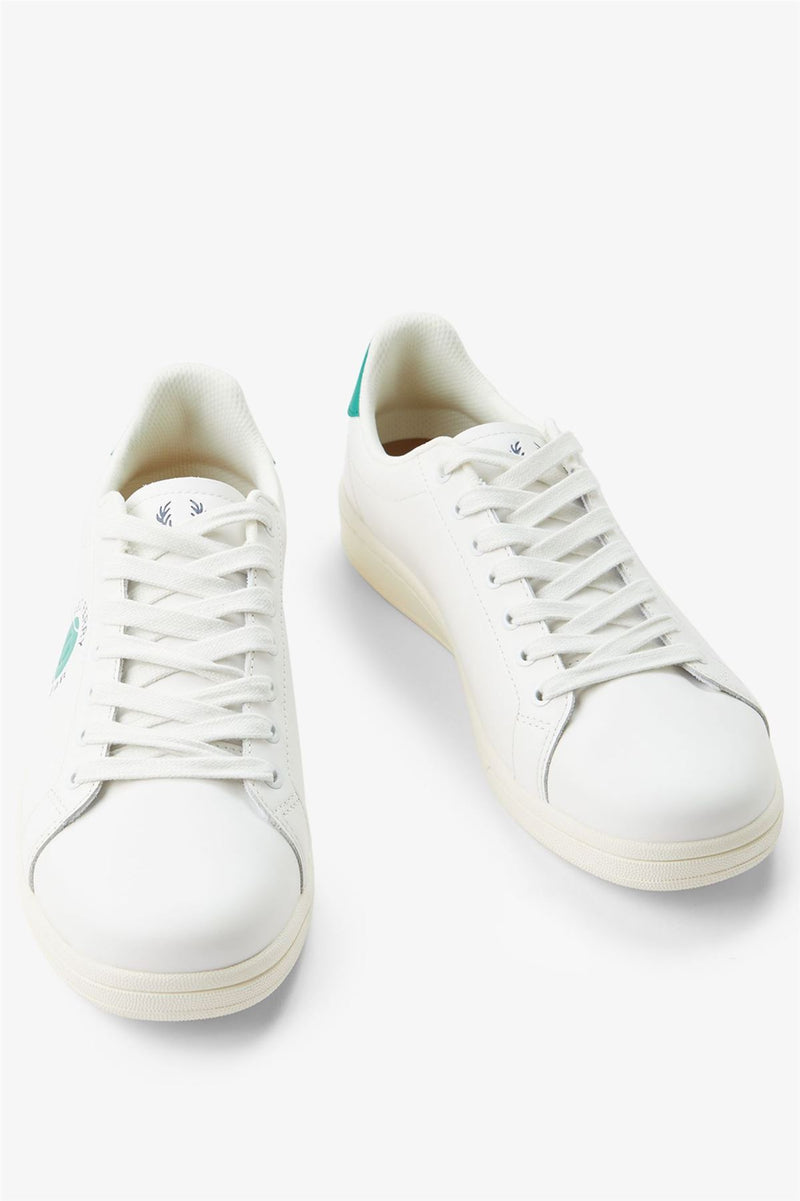 Fred Perry Tennis Cupsole Baskets Blanches En Cuir Pour Hommes