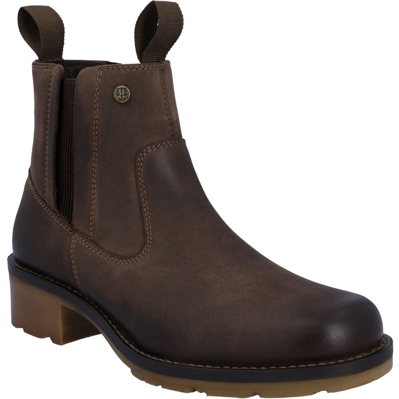 Hunter Iona Bottes Marron En Cuir Pour Femmes