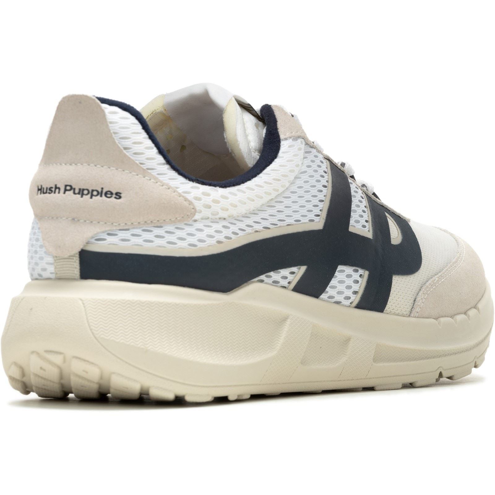 Hush Puppies Seventy8 Retro Runner Chaussures De Sport Blanches Pour Hommes En Suède