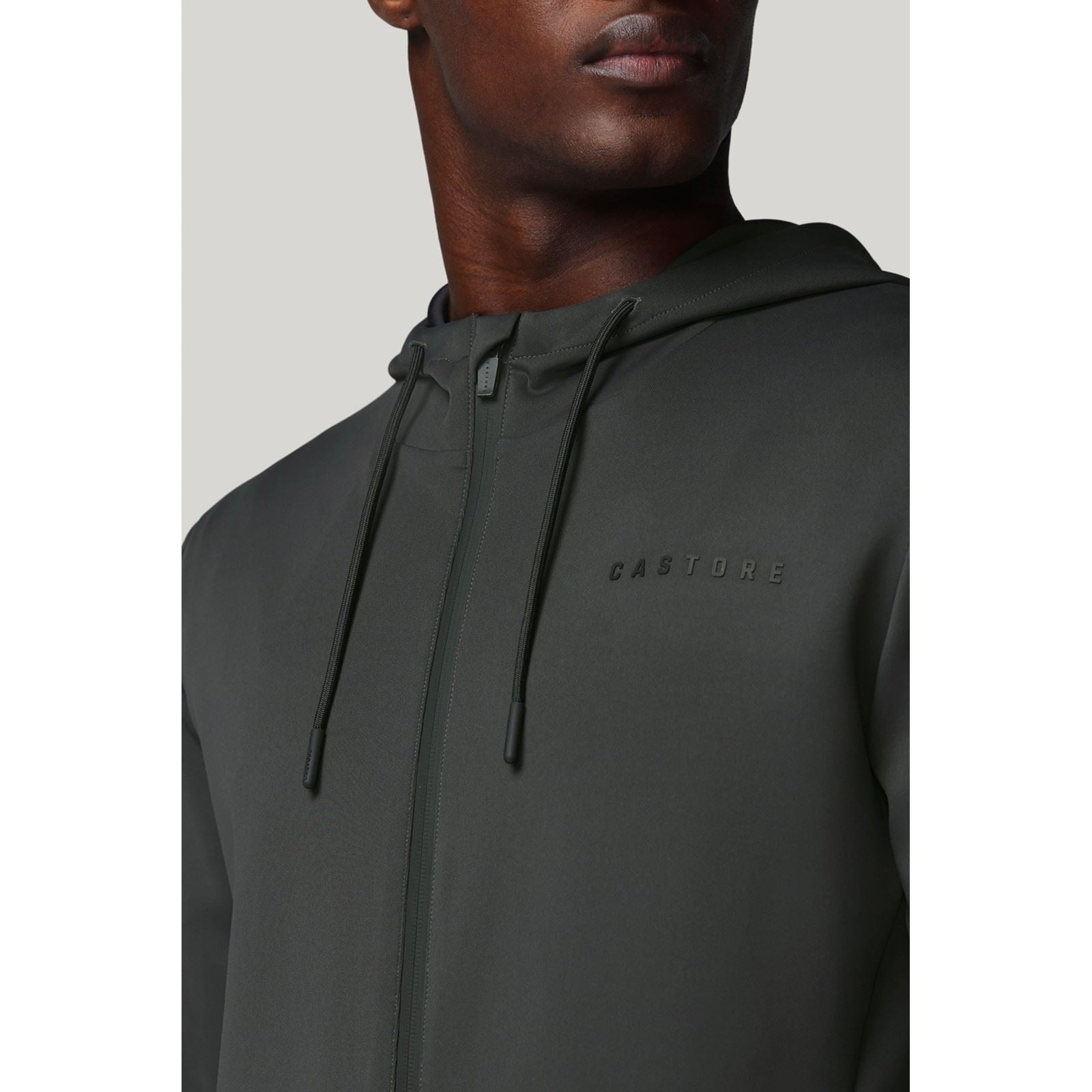 Castore Flex Full Zip Sweat À Capuche Gris Pour Homme