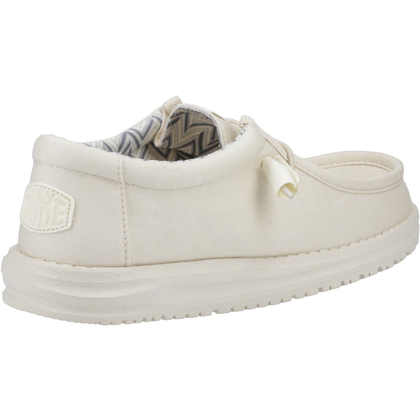 HEYDUDE Wally Canvas Chaussures Bateau Blanches En Coton 100% Pour Hommes