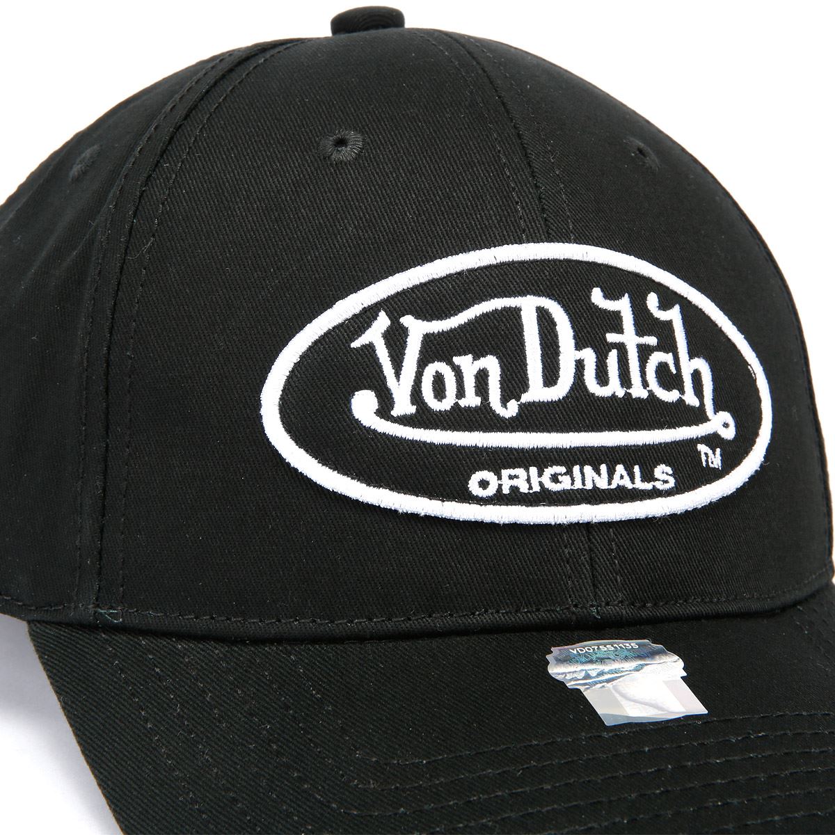 Von Dutch Baseball Casquettes Noires En Coton