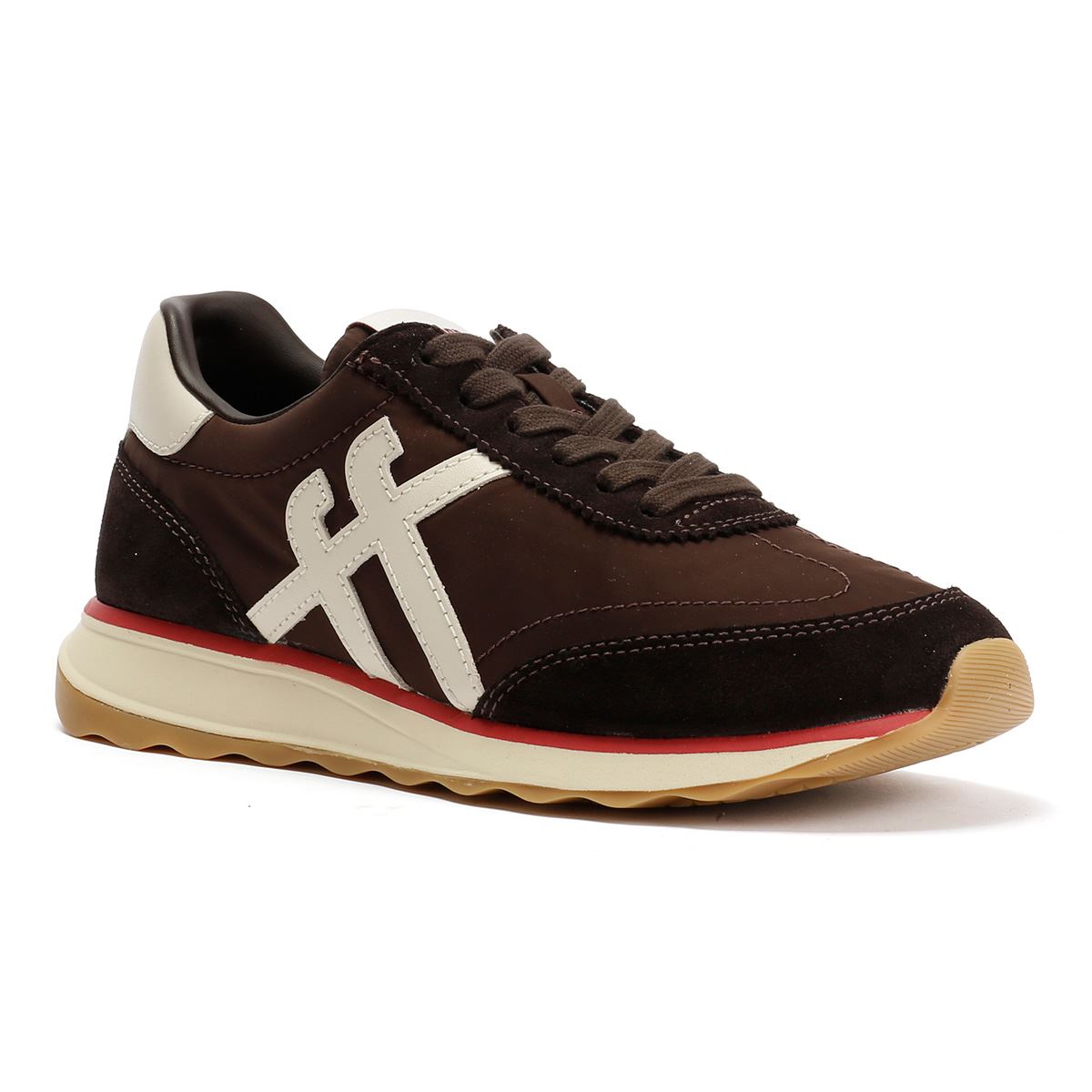 FitFlop Retro-Q FF Baskets Brunes En Nylon Pour Femmes