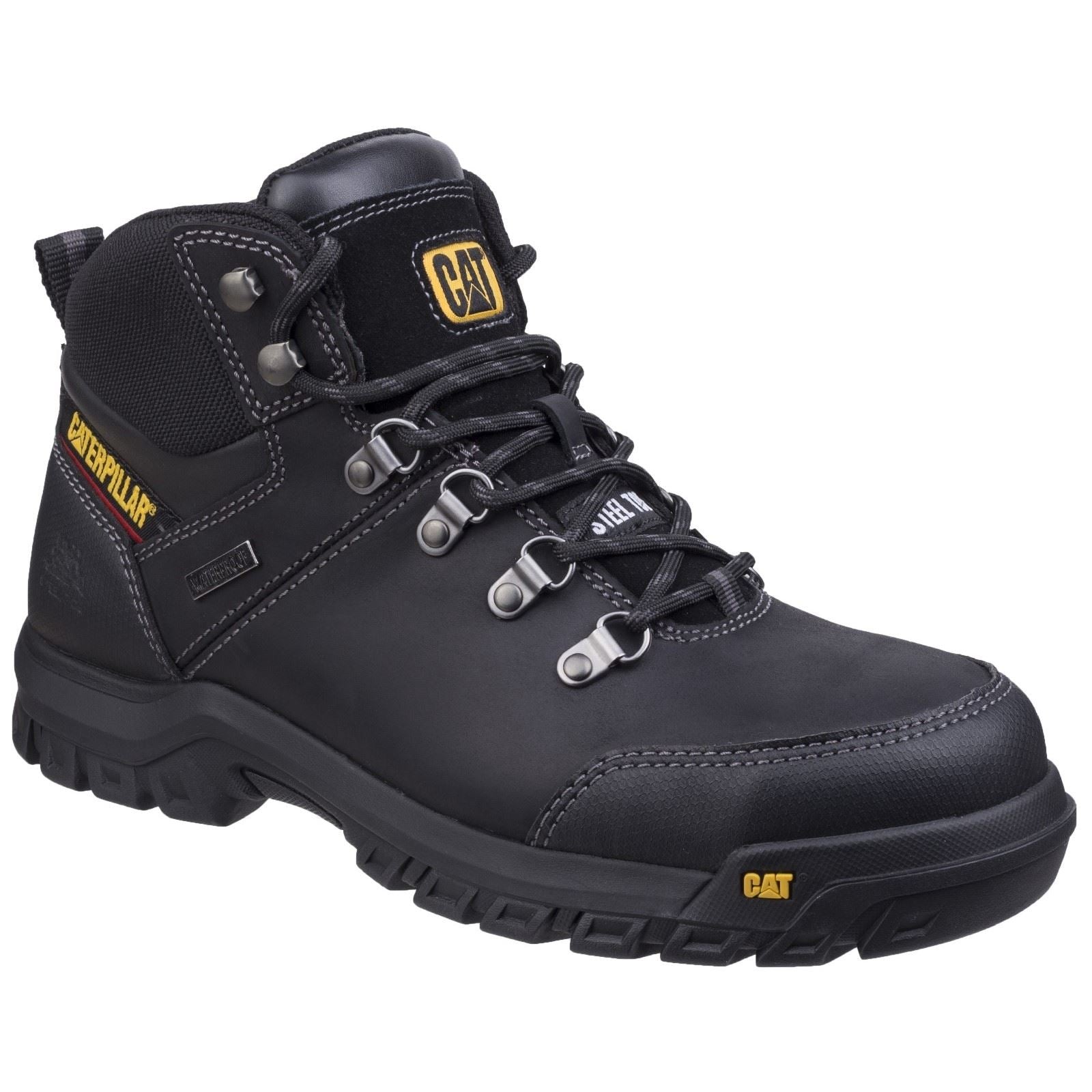 Caterpillar  Bottes De Sécurité Noires En Cuir Framework