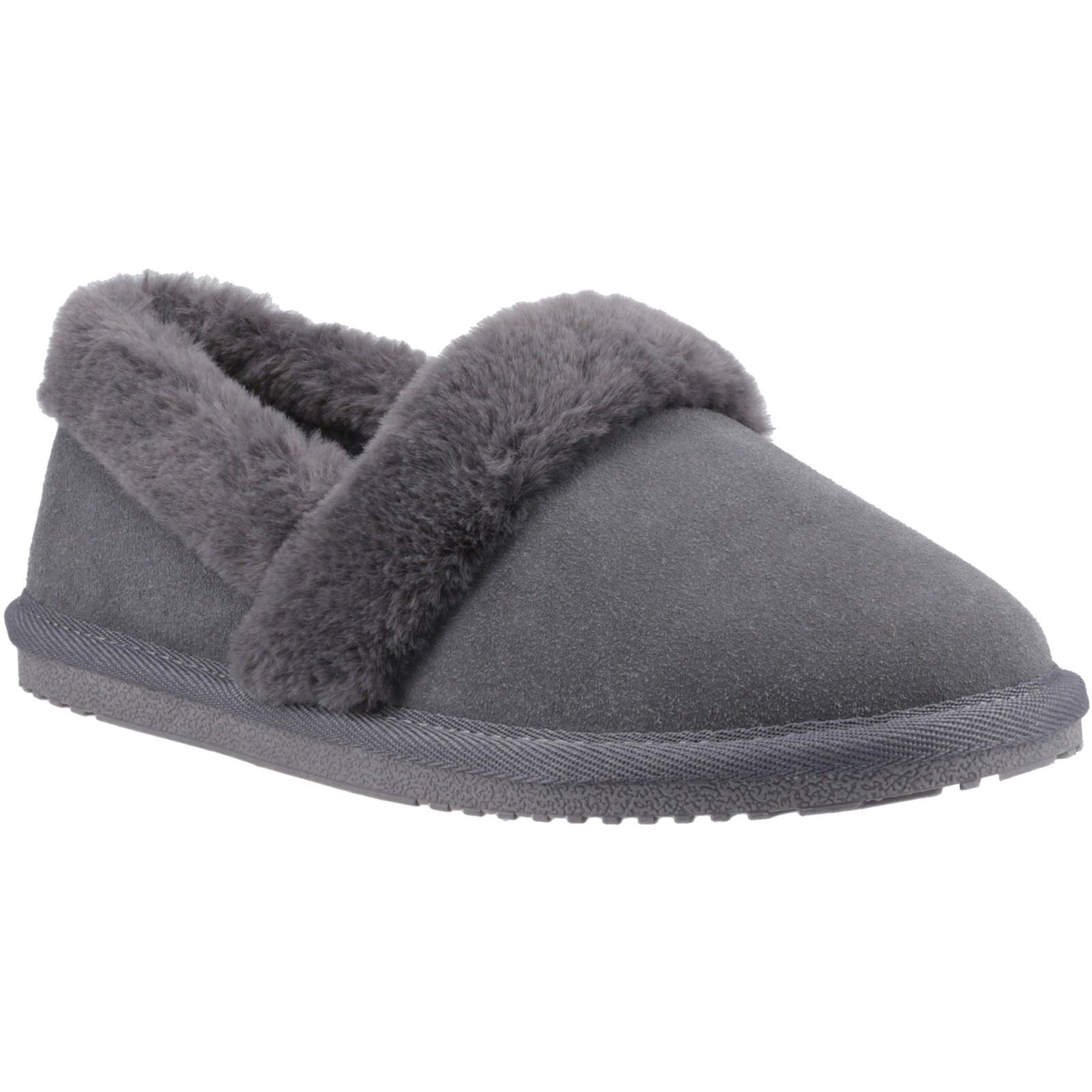 Hush Puppies Ariel Chaussons Gris Pour Femmes En Suède