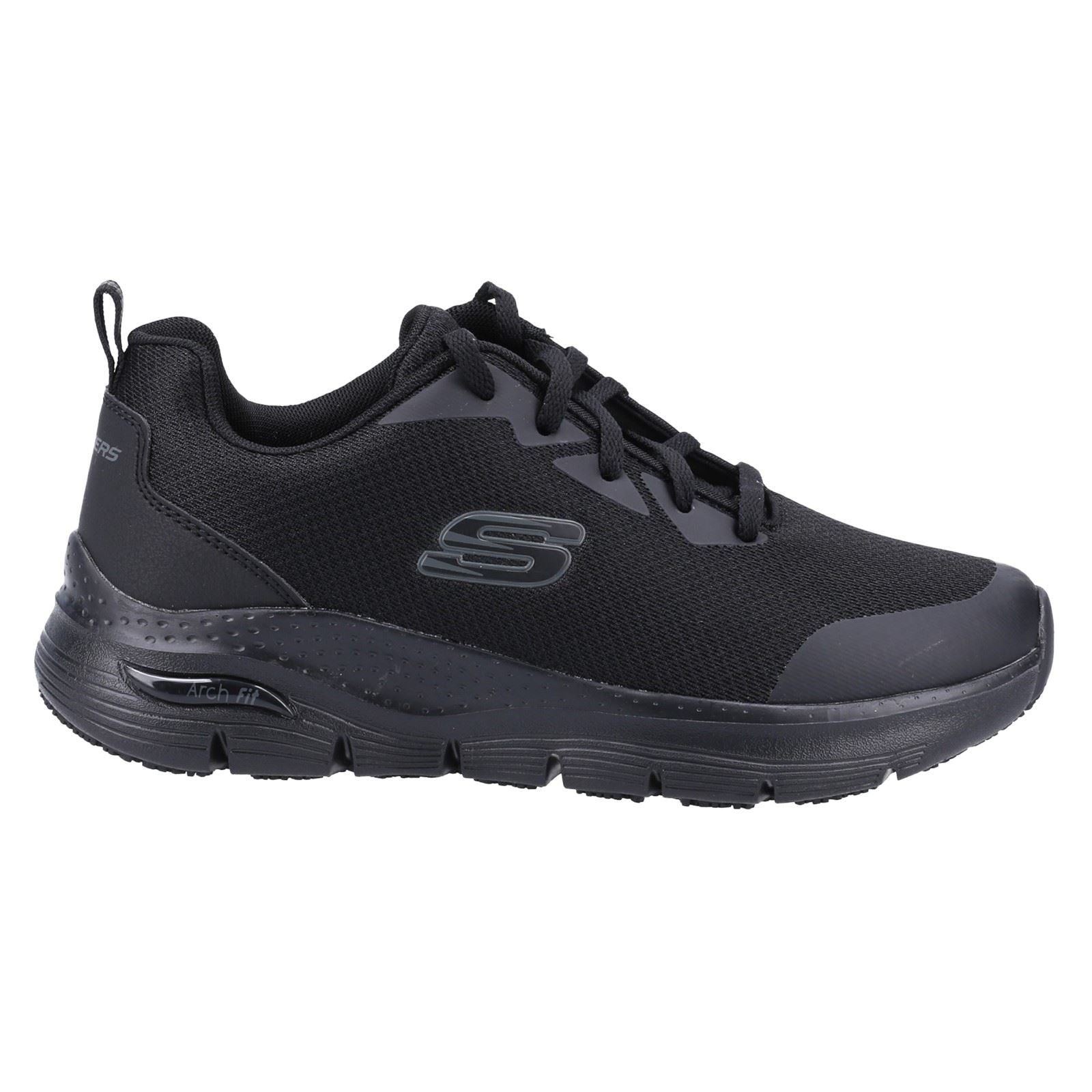 Skechers Workwear Arch Fit Sr Baskets De Sécurité Noires En Polyester Pour Femmes