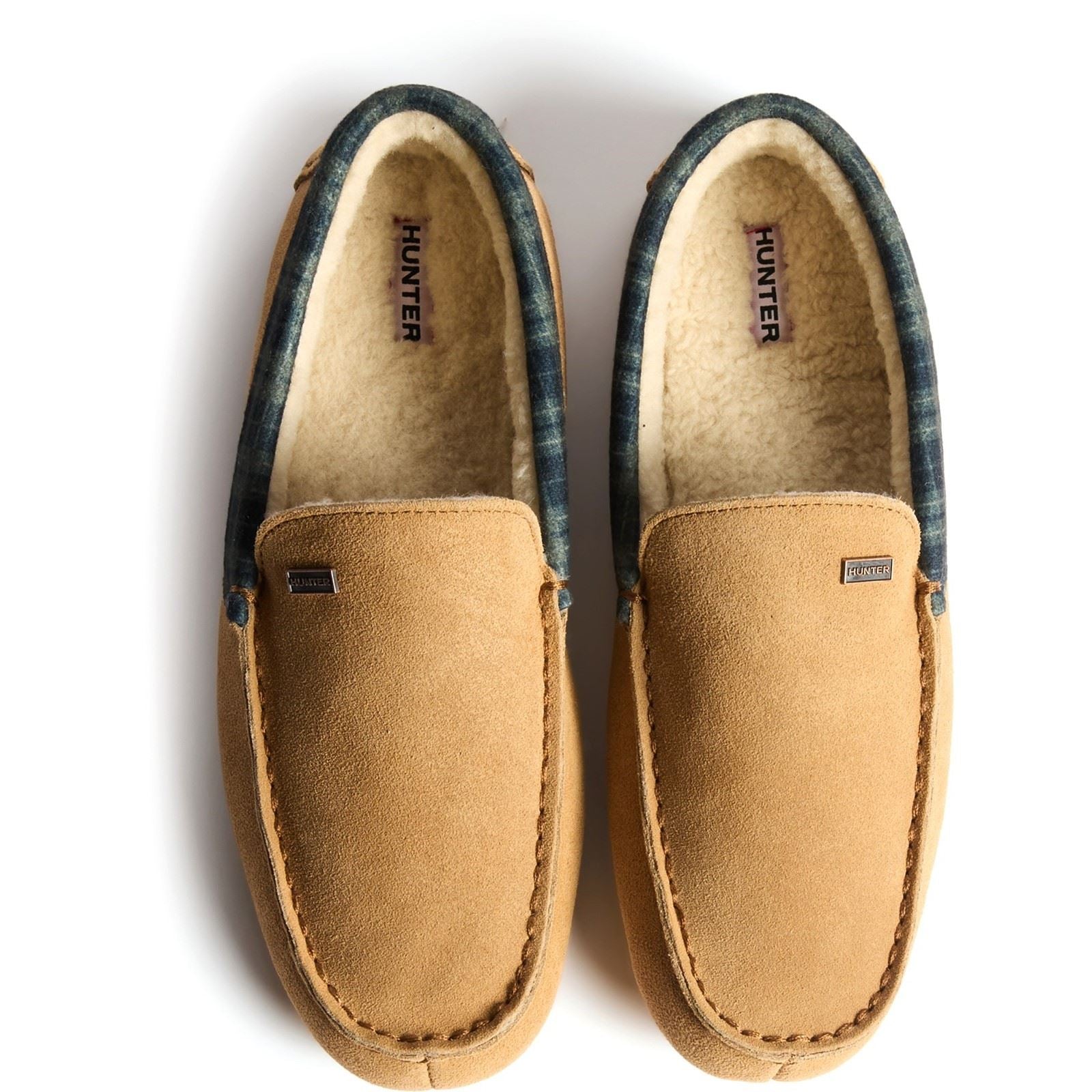 Hunter Moccassin Chaussons Biscuit En Suède Pour Hommes