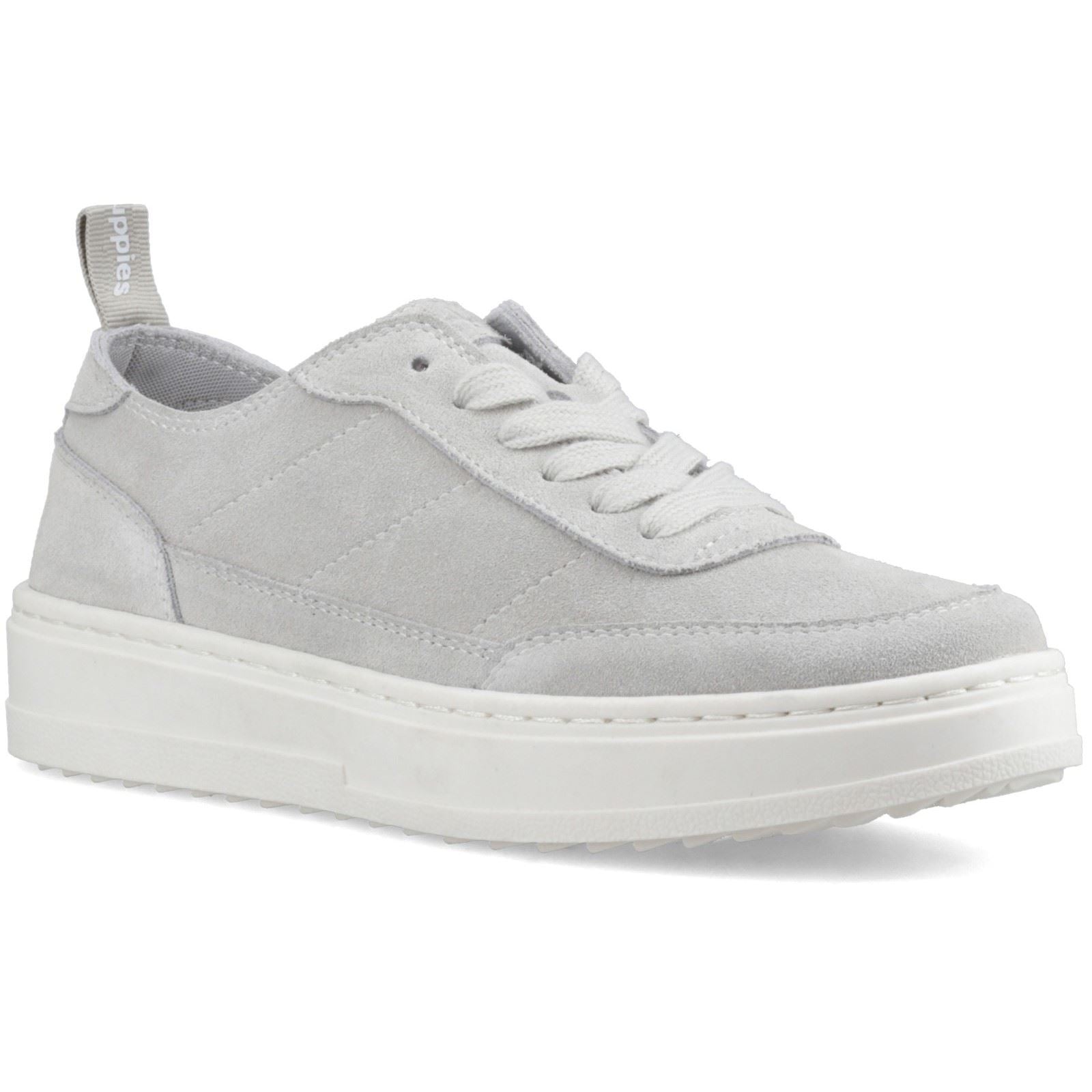 Hush Puppies Nesta Baskets Grise En Cuir Pour Femmes