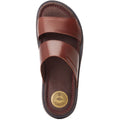 Base London Maven Sandales Homme En Cuir Marron Brûlé