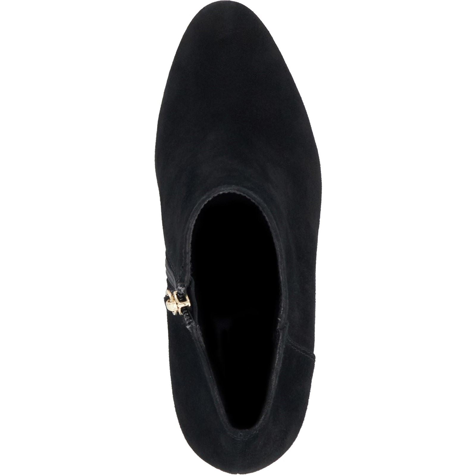 Dune Omarah Wide Fit Bottines À Talons Noires Pour Femmes Suède