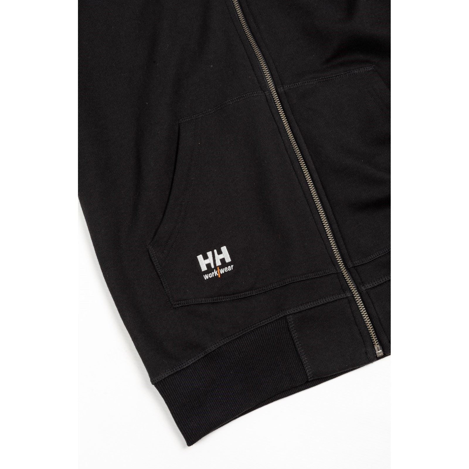 Helly Hansen Workwear Oxford Zip Sweatshirt À Capuche Noir En Coton Pour Homme