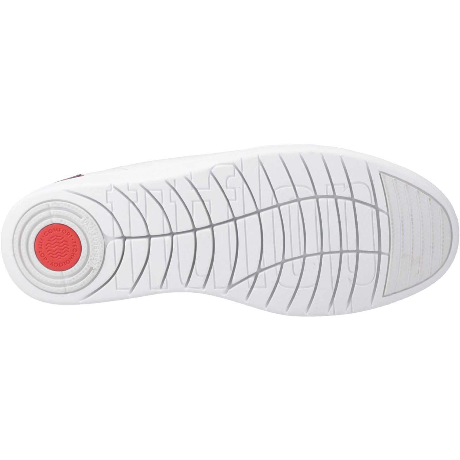 Fitflop Rally Snakeprint Backtab Baskets En Cuir Blanches/Framboise Sauvage Pour Femmes Urbaines